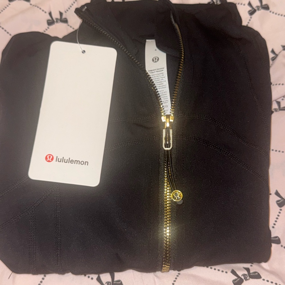 lululemon athletica Black Sweater with Gold Zipper